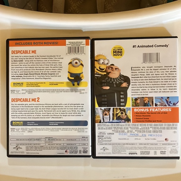 A lot of 2 packs / 3 movies DVDs Despicable Me, Despicable Me 2 and 3. - Picture 2 of 6
